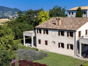 Stone Apartment 3 with Pool & Rural Views on a Hilltop Estate in Le Marche, Italy